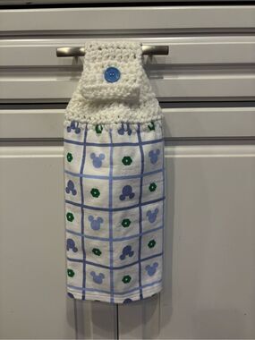 Crochet Top Kitchen Towel-Mickey ears